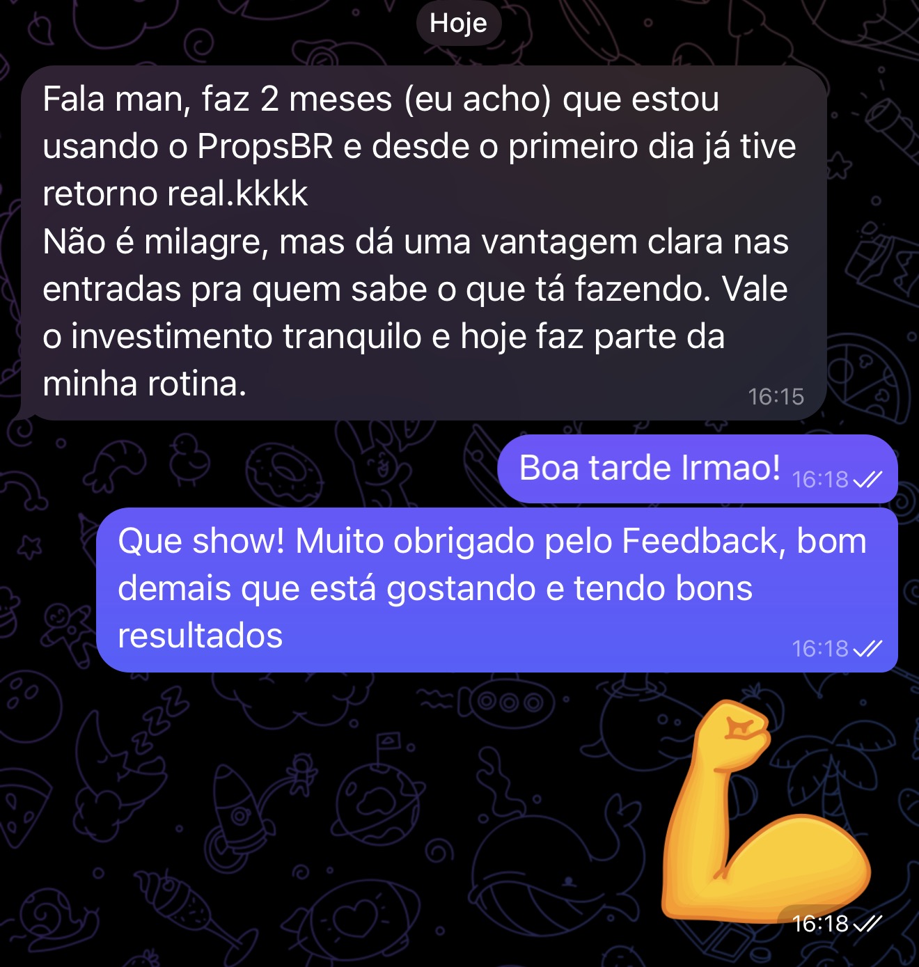 Print de mensagem real de assinante