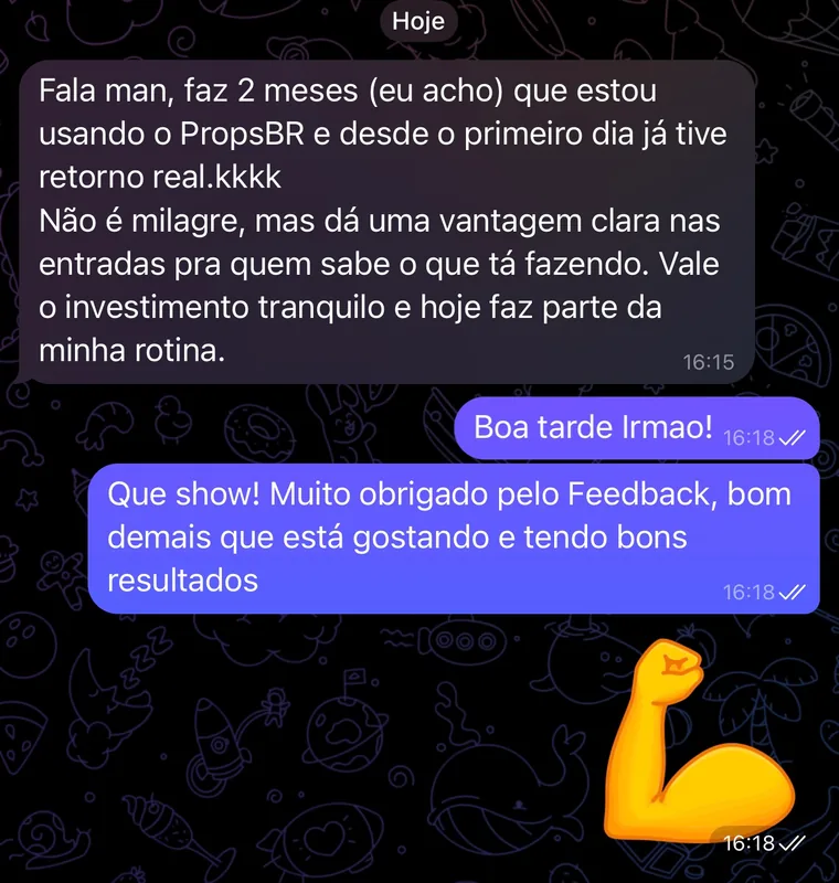 Print de mensagem real de assinante